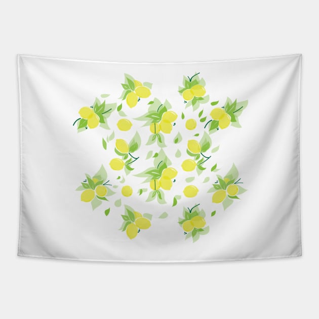 Lemons Tapestry by RebecaZum