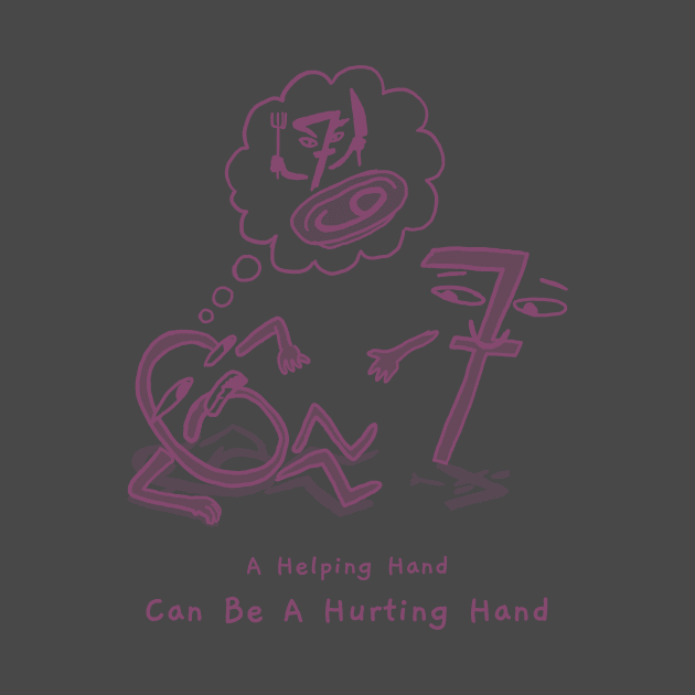 A Helping Hand Can Be a Hurting Hand Funny Math by ThreadSupreme