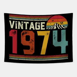 Vintage 1974 Birthday Gift Retro Style Tapestry