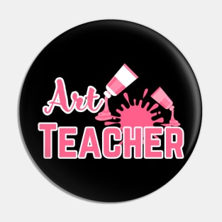 Pink Art Teacher-unique artwork for teacher appreciation Pin