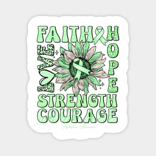 Achalasia Awareness - Sunflower strong faith love Magnet