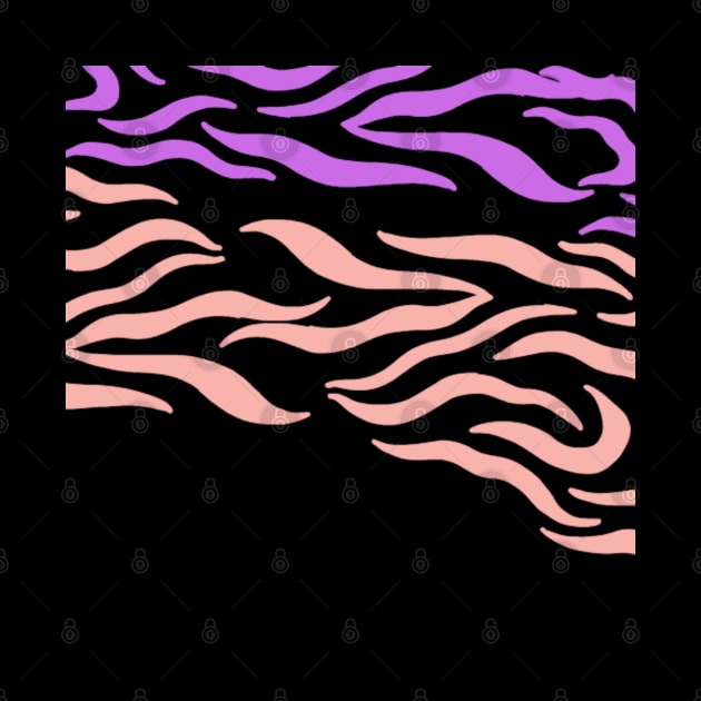 Violet Pink Black wavy pattern in Blck by Shineyarts