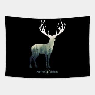 Protect Wildlife - Nature - Deer Silhouette Tapestry