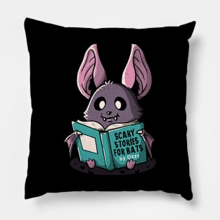 Scary Stories for Bats Book Worm by Tobe Fonseca Pillow