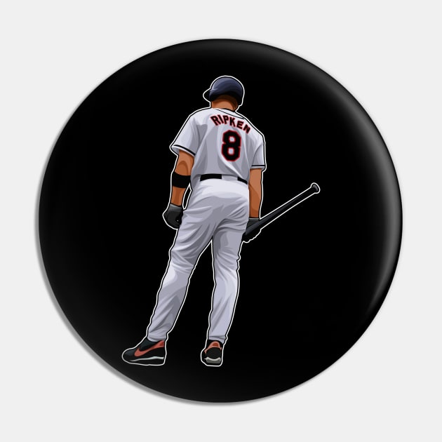 Cal ripken Jr #8 Wait for Bat Pin by RunAndGow