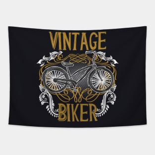 Vintage Biker Bicycle Cyclist Cycling Tapestry