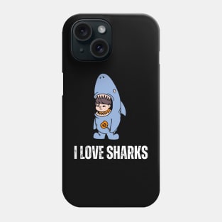 i love sharks Phone Case