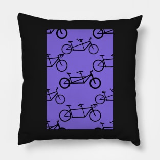 Tandem types pattern - black on lavender Pillow