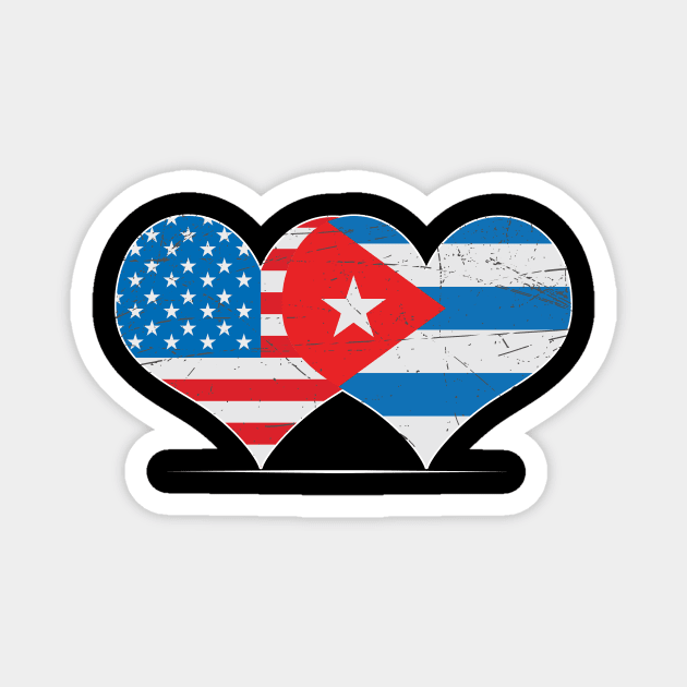 Half American Cuban Flag Magnet by sumikoric