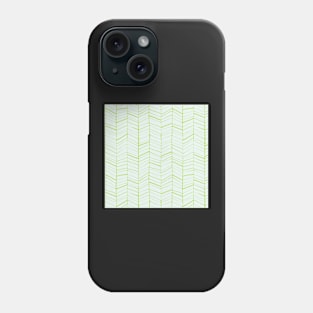 Green and Blue Sketched Pattern Phone Case