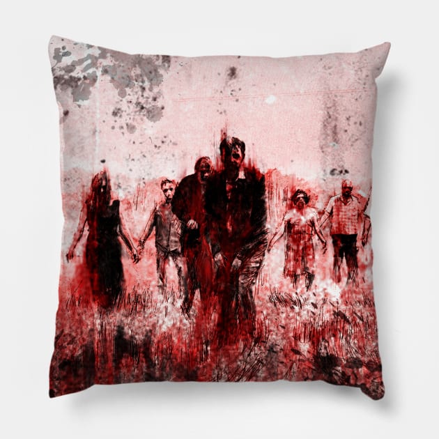 Zombies - Night of the living dead Pillow by miquelcazanya