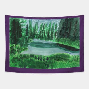 Lake in the Forest Tapestry