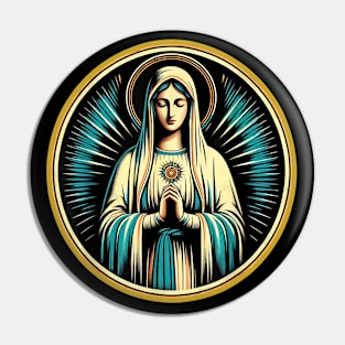 Our Lady of Fatima Rosary Prayer Holy Blessed Mary Catholic Pin