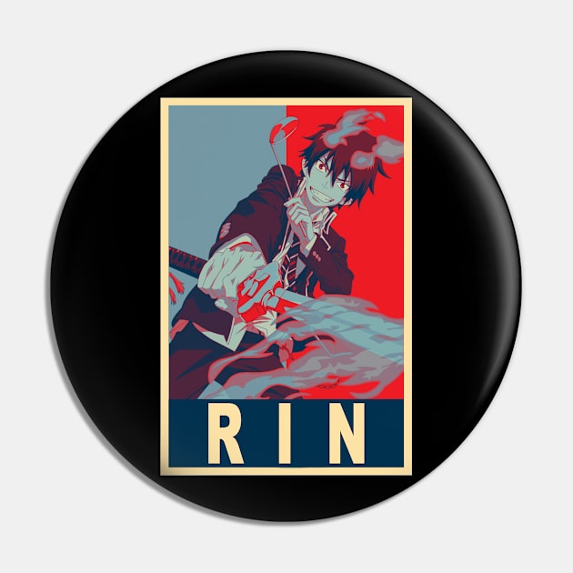 Rin Okumura Poster - Blue exorcist Pin by Jack Jackson