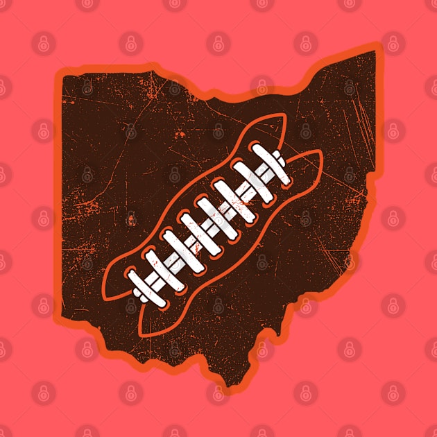 Ohio Football, Retro - Orange by KFig21