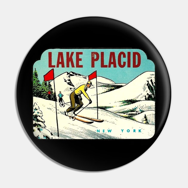 Lake Placid New York Vintage Pin by Hilda74