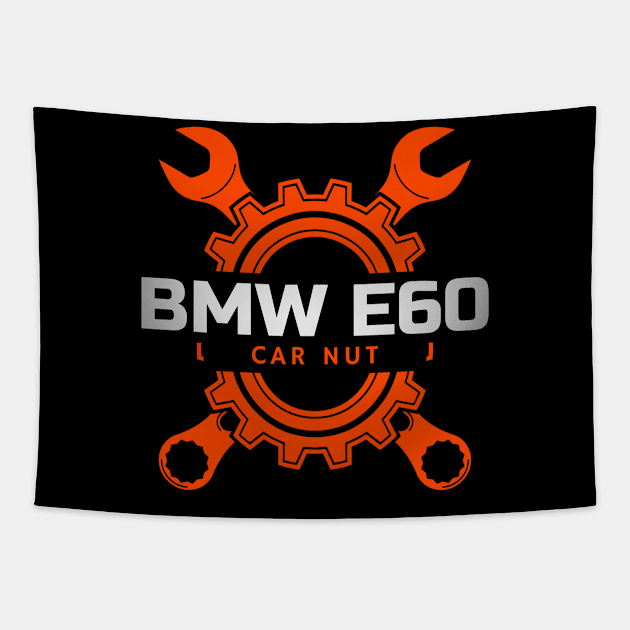 BMW E60 CAR NUT WITH GEAR & 2 SPANNERS Tapestry by JFK KARZ