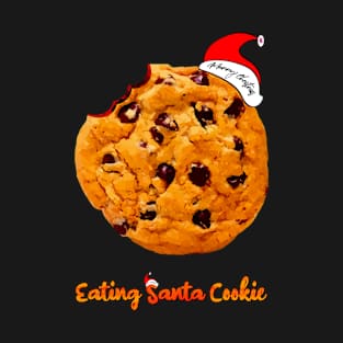 Eating Santa Cookie - Merry Christmas T-Shirt