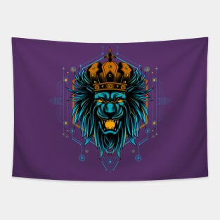 lion head crown Tapestry