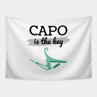 Capo is the Key Mint Green Capo Light Theme Tapestry