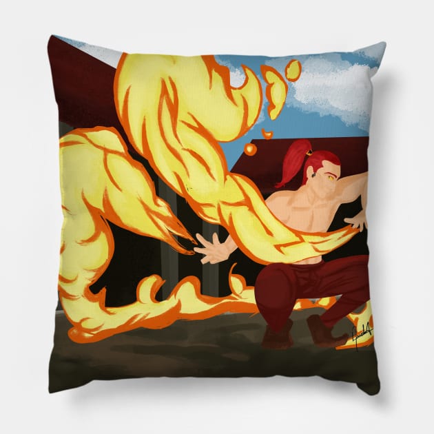 Firebender Crowley Pillow by AC Salva