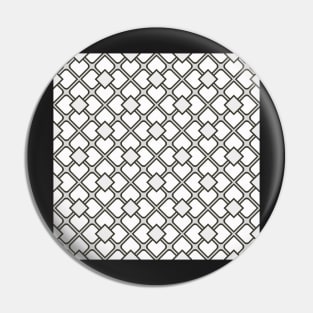 Mosaic Tile White and Black Pin