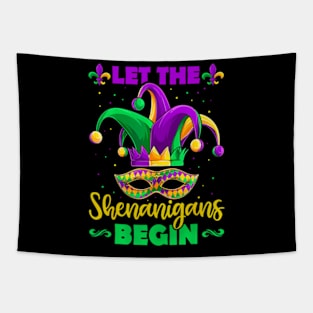 Let The Shenanigans Begin Mardi Gras Kids Men Women Tapestry