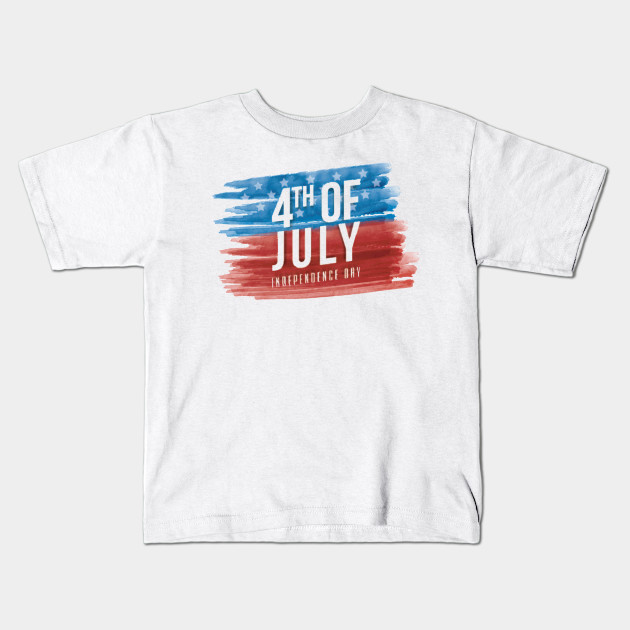 4th Of July Paint Stroke American Flag American Flag Kids T