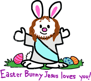 Easter Bunny Jesus Loves You Magnet