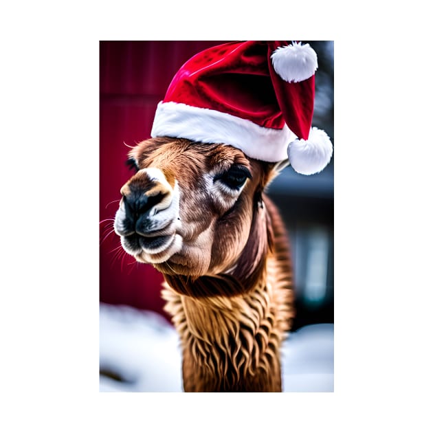 Santa Llama (Christmas Animals) by robsteadman