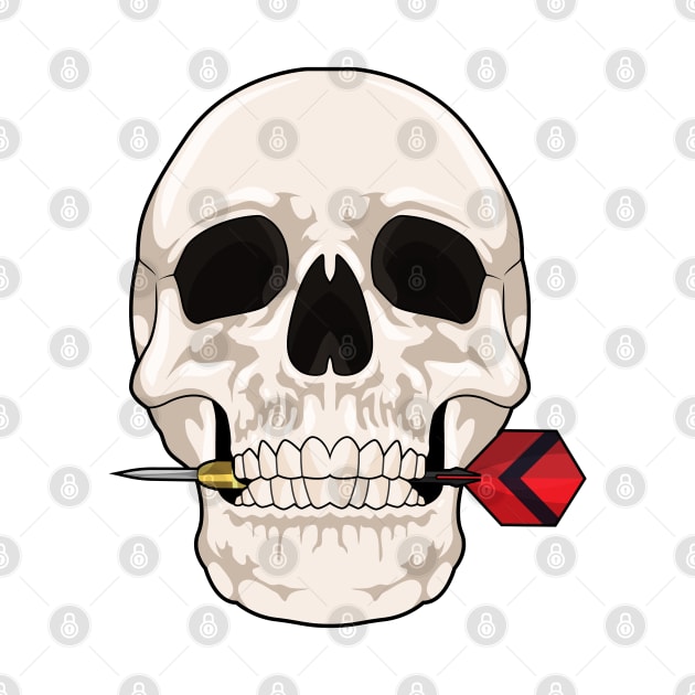 Skull at Darts with Dart by Markus Schnabel