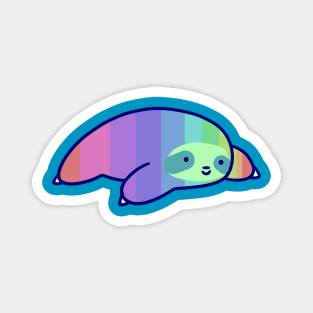 Pastel Rainbow Sloth Magnet