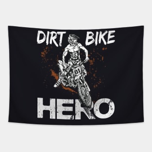 Dirt Bike Hero Motocross Gift Shirt Tapestry