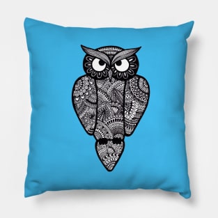 Owl (light blue background) Pillow