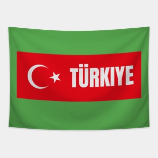 Türkiye in Turkish Flag Tapestry