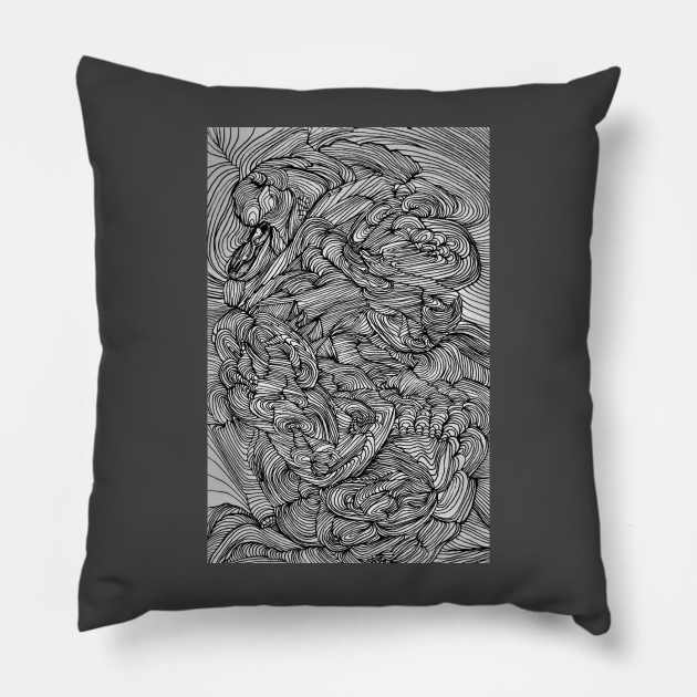 The Shape Of My Body Moving In Time Pillow by Anthropos