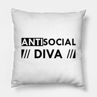 Antisocial Diva Pillow