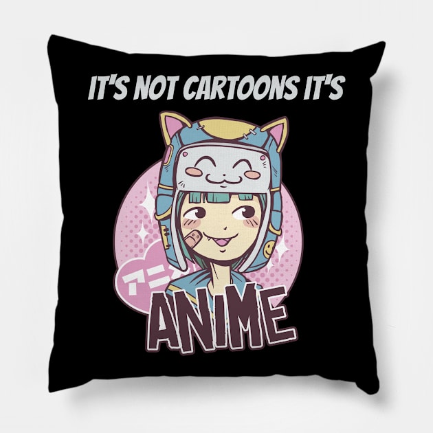 its not cartoons its anime Pillow by Hunter_c4 "Click here to uncover more designs"