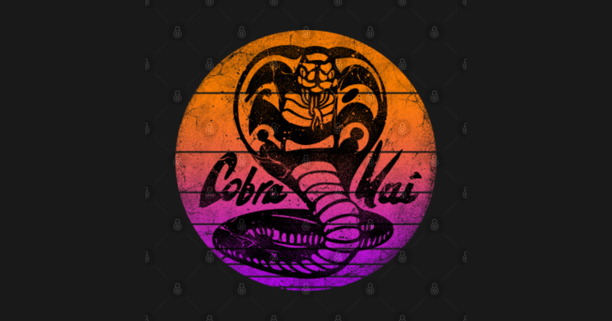 Vintage Cobra Kai Logo Distressed  Cobra Kai Logo Vintage  Sticker