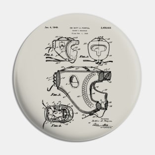 1949 Boxing Headgear Patent Art Pin