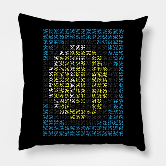 Pixelated Coin Pillow by NightserFineArts