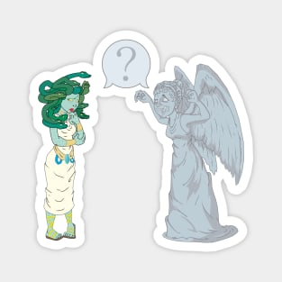 Medusa vs Weeping Angel Magnet