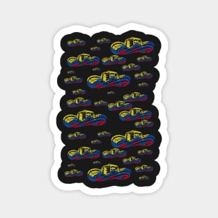 Colombian Sombrero Vueltiao in Colombian Flag Colors Pattern Magnet