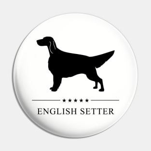 English Setter Black Silhouette Pin