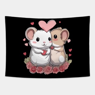 Valentine Hamster Tapestry