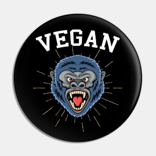 Vegan Gorilla Pin