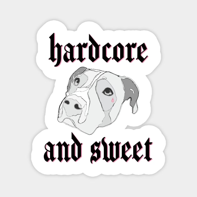 Pitbull: "Hardcore and sweet" Magnet by Window House