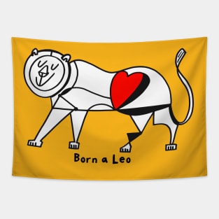 Born a Leo by Pollux Tapestry