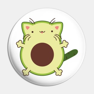 Happy avocado cat Pin