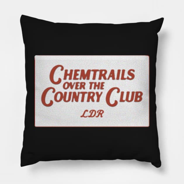 Vintage Chemtrails Over the Country Club - LDR Pillow by Erin Smart